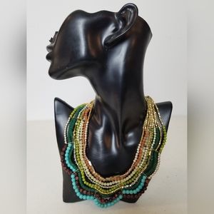 Nakamol Semiprecious Stone Boho Statement Necklace